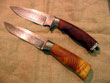 Ножи от Пампухи из "дикого" дамаска с приваренной РК.
